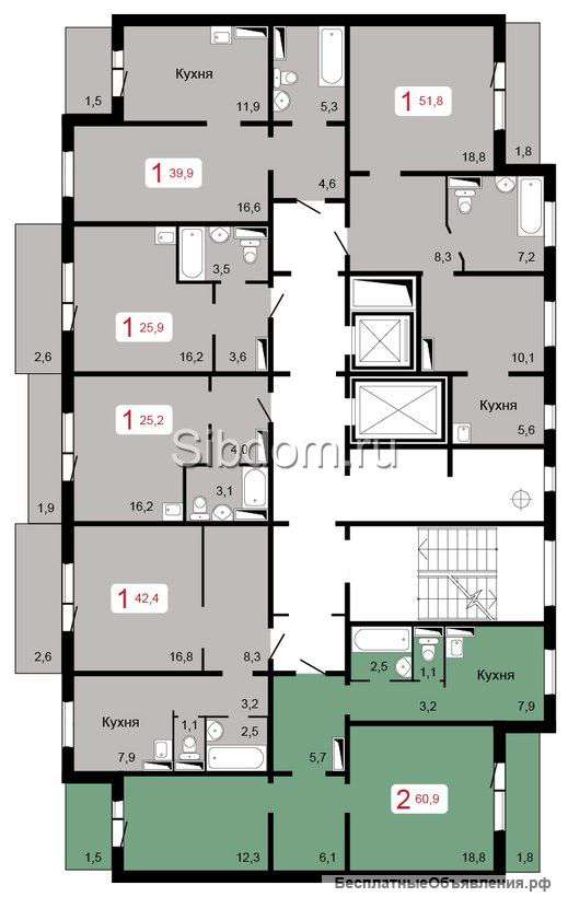 2-комн. Шахтеров, 71, д.2/2