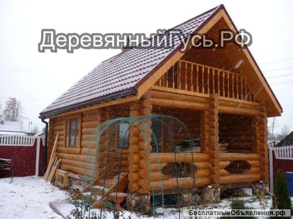 Сруб бани 6х5. Ручная рубка. Отборный зимний лес