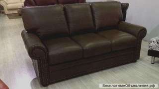 Новая кожаная мебель диван Латте