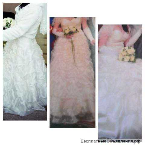 Свадебное платье цвета Шампань