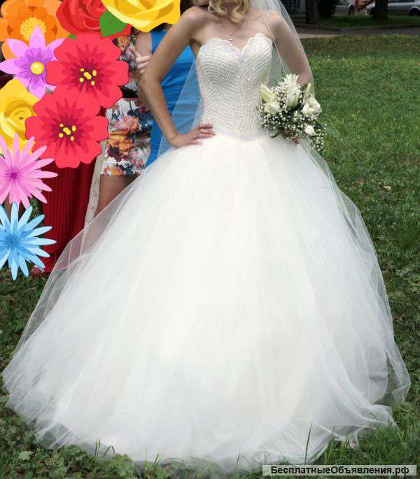 Шикарное свадебное платье