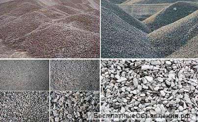 Щебень, песок