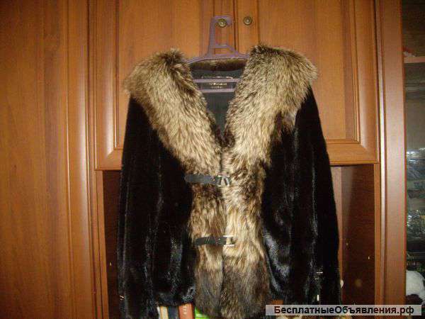 Шуба норка черная