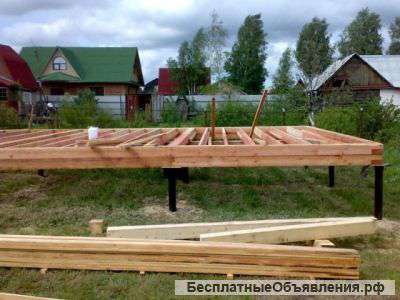 Монтаж винтовых свай. Подъем домов