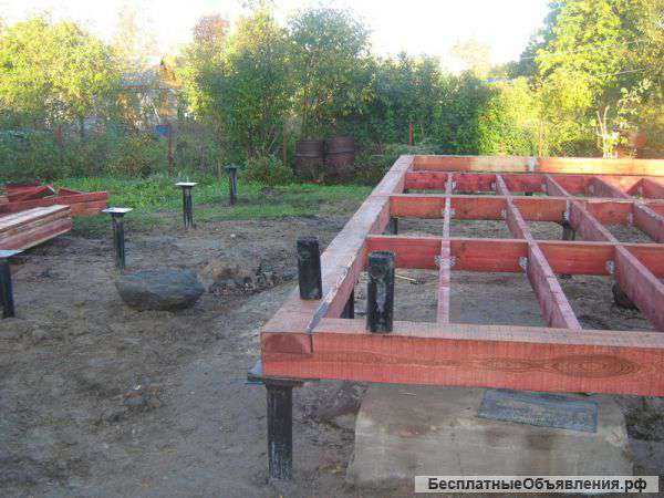 Установка фундамента на винтовые сваи