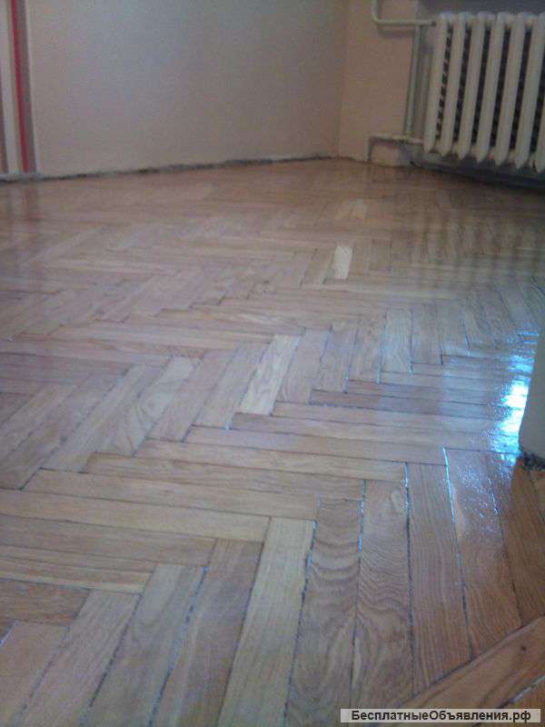 Циклевка пола+лакировка паркета
