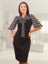 Офисное платье Вивьен в горошек