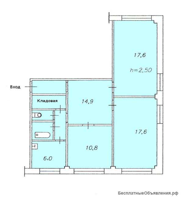 3 комнатная в Солнечном