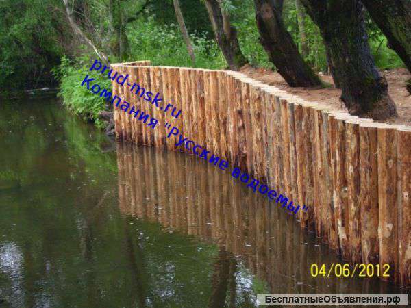 Укрепление берегов лиственницей не дорого