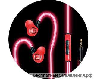 Светящиеся наушники (тип свечения - LED, светодиоды)