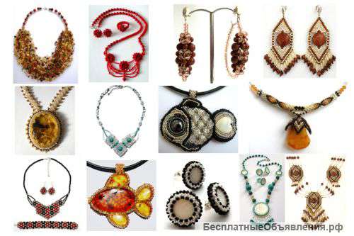 Эксклюзивные ювелирные украшения из полудрагоценных камней и янтаря