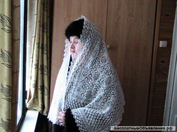 Платок и палантин из овечьего пуха