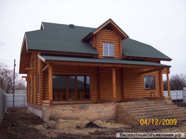 Дома, бани из оцилиндрованного бревна под ключ