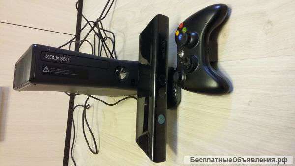 Xbox 360 + kinect + джойстик + 6 игр