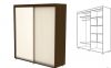 Шкаф-купе ширина 120.150.200см профиль, зеркала