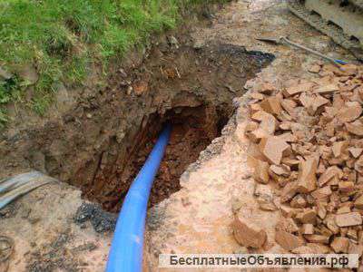 Монтаж водопровода без рытья траншей