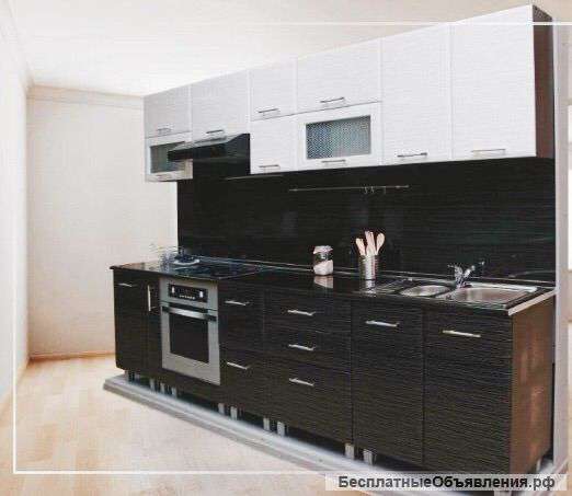 Мдф Страйп белый + черный кухонный гарнитур на зак
