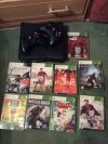 Xbox 360 250GB, 2 геймпада + 9 игр