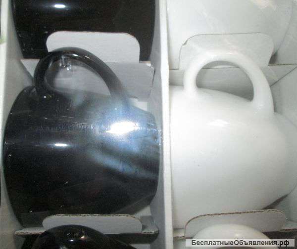 Чайный набор чёрно-белый, ф. Luminarc, Франция