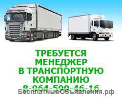 Менеджер в транспортную компанию