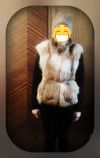 Безрукавка и шапка из рыжей лисы