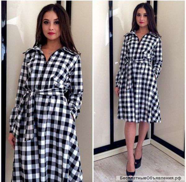 Платье в клетку