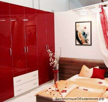 Красно белые новые шкафы Оскар мдф