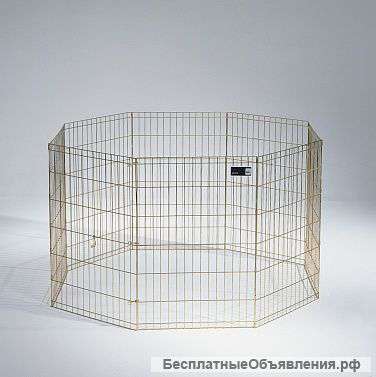 Вольер 8 панелей позолоченный цинк MidWest
