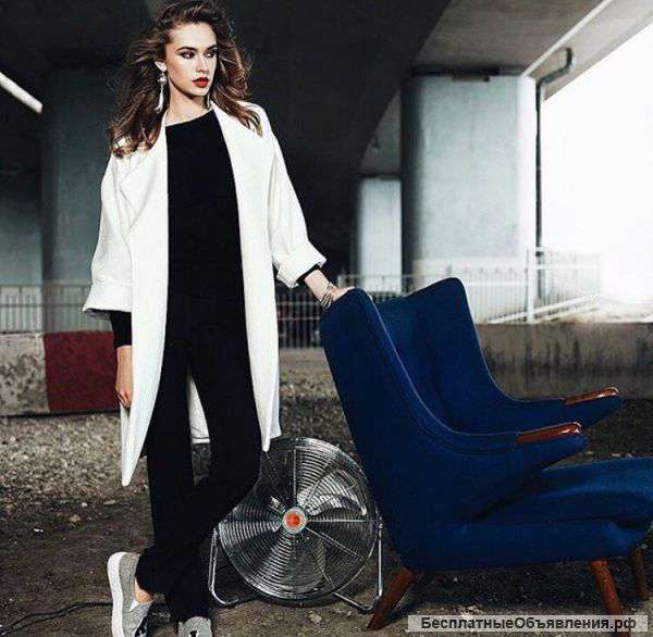 Пальто из кашемира с рукавом летучая шышь