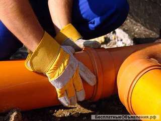 Прокладка наружной канализации. Врезка в магистраль. Устройство колодцев из бетонных колец.