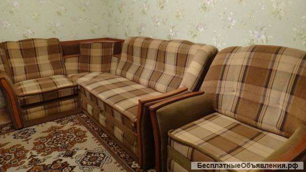 Диван угловой раскладной + кресло-кровать