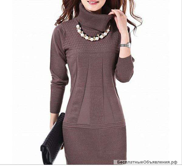 Платье-воротник хомут шерсть