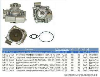 Насос водяной / помпа Iveco Daily