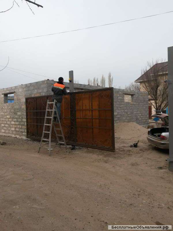 Откатные распашные ворота