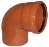Отвод для наружной канализации 90 Ф 250 рыжий