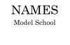 Школа Моделей NAMES