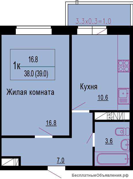 1 ком.кв.