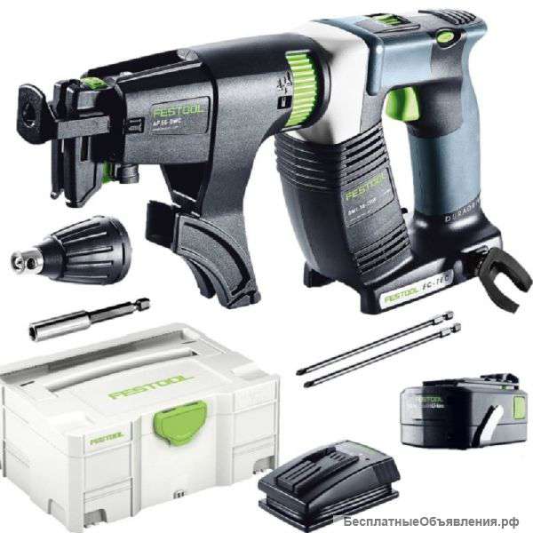 Аккумуляторный шуруповёрт для гипсокартона Festool DURADRIVE DWC 18-2500 Li-Basic