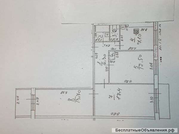 От собственника 3-х комнатная квартира с лоджией и балконом