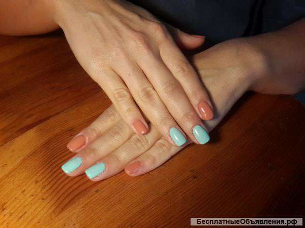 Маникюр, педикюр, Shellac, дизайн АКЦИИ + выезд на дом