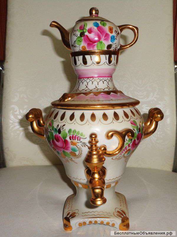 Советский фарфор самовар