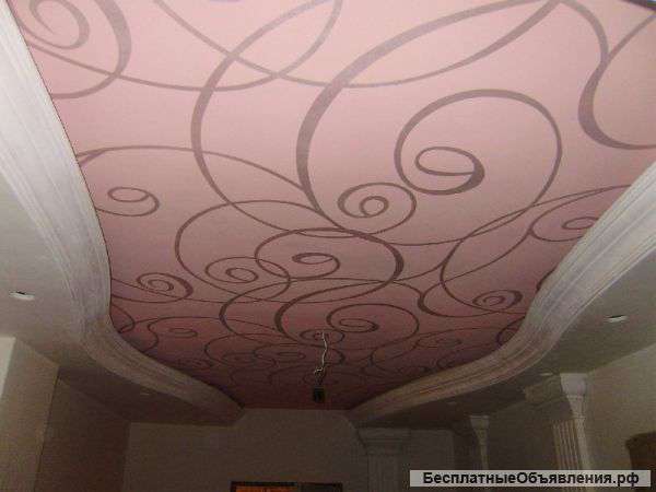 Натяжной потолок. Материал ткань