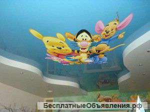 Натяжной потолок в детскую комнату с фотопечатью