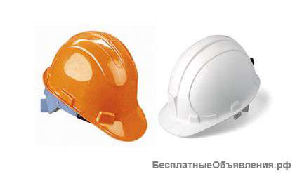 Каска цвет оранжевый, белый