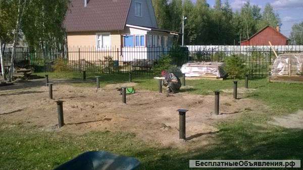 Фундамент на винтовых свая ленточные