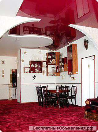 Французский натяжной потолок в гостиную