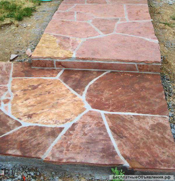 Красный Песчаник плитняк (м2)