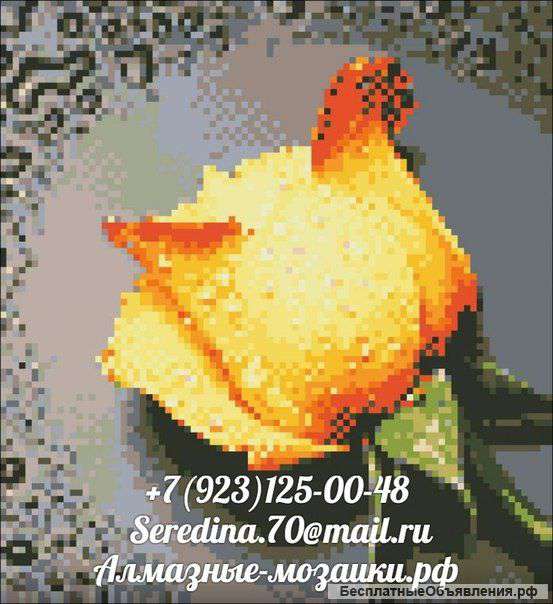 Картины по номерам Алмазная мозаика вышивка - Роза