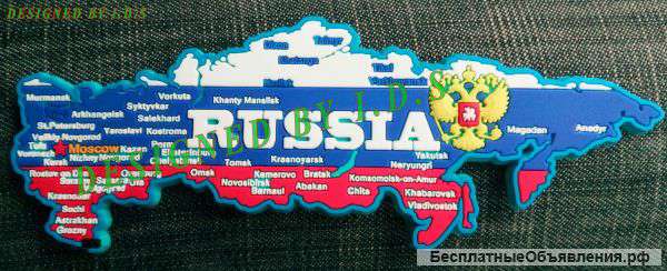 Сувенирный магнит-карта России