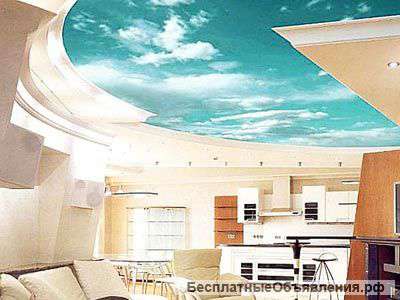 Натяжной потолок Бельгия с фотопечатью